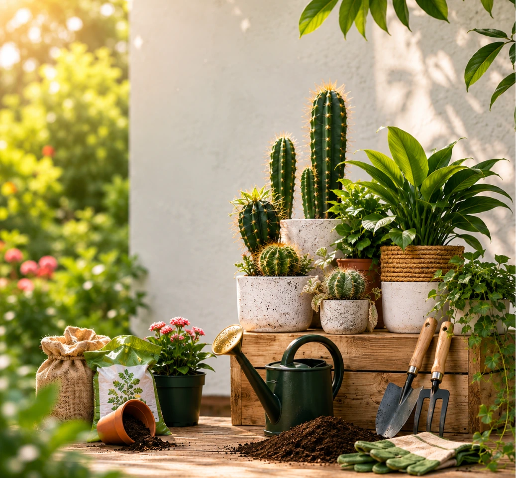 Premium nursery and garden tools display
